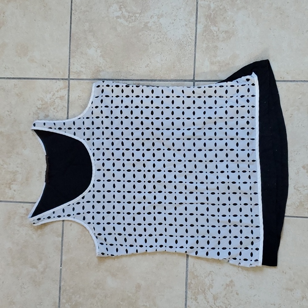 The Limited Black White Tank Top sz S
